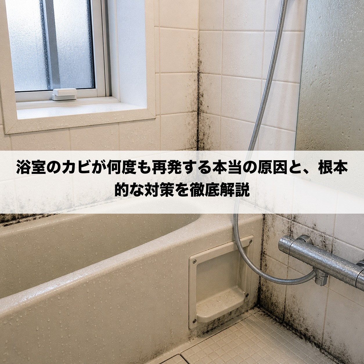 浴室のカビが何度も再発する本当の原因と、根本的な対策を徹底解説